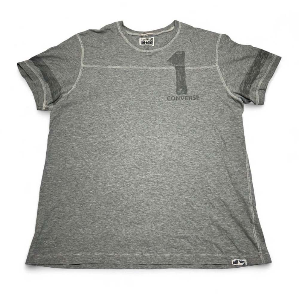 Converse One Star Mens XL Grey Graphic T-Shirt New York Star Logo Short Sleeve - Picture 2 of 10